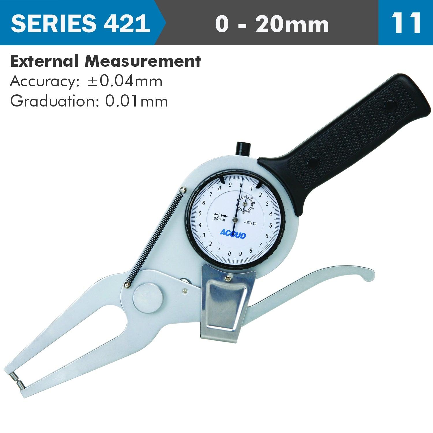 Ext. Dial Caliper Gauge 20 Mm 0.04 Mm Acc. 0.01 Mm Grad. Jaw Length 60 Mm - Livestainable.co.za