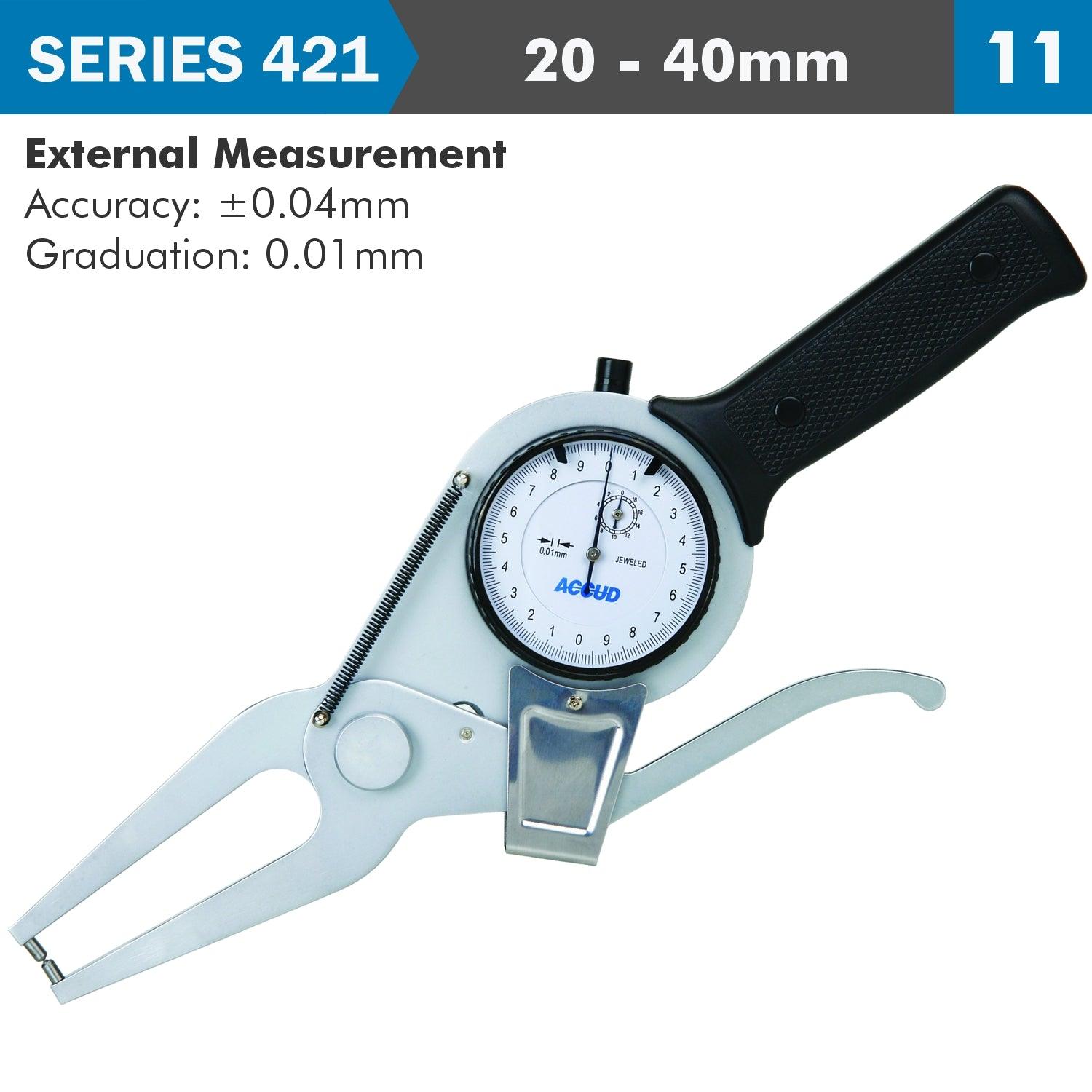 Ext. Dial Caliper Gauge 20 40 Mm 0.04 Mm Acc. 0.01 Mm Grad. Jaw Length 60 - Livestainable.co.za