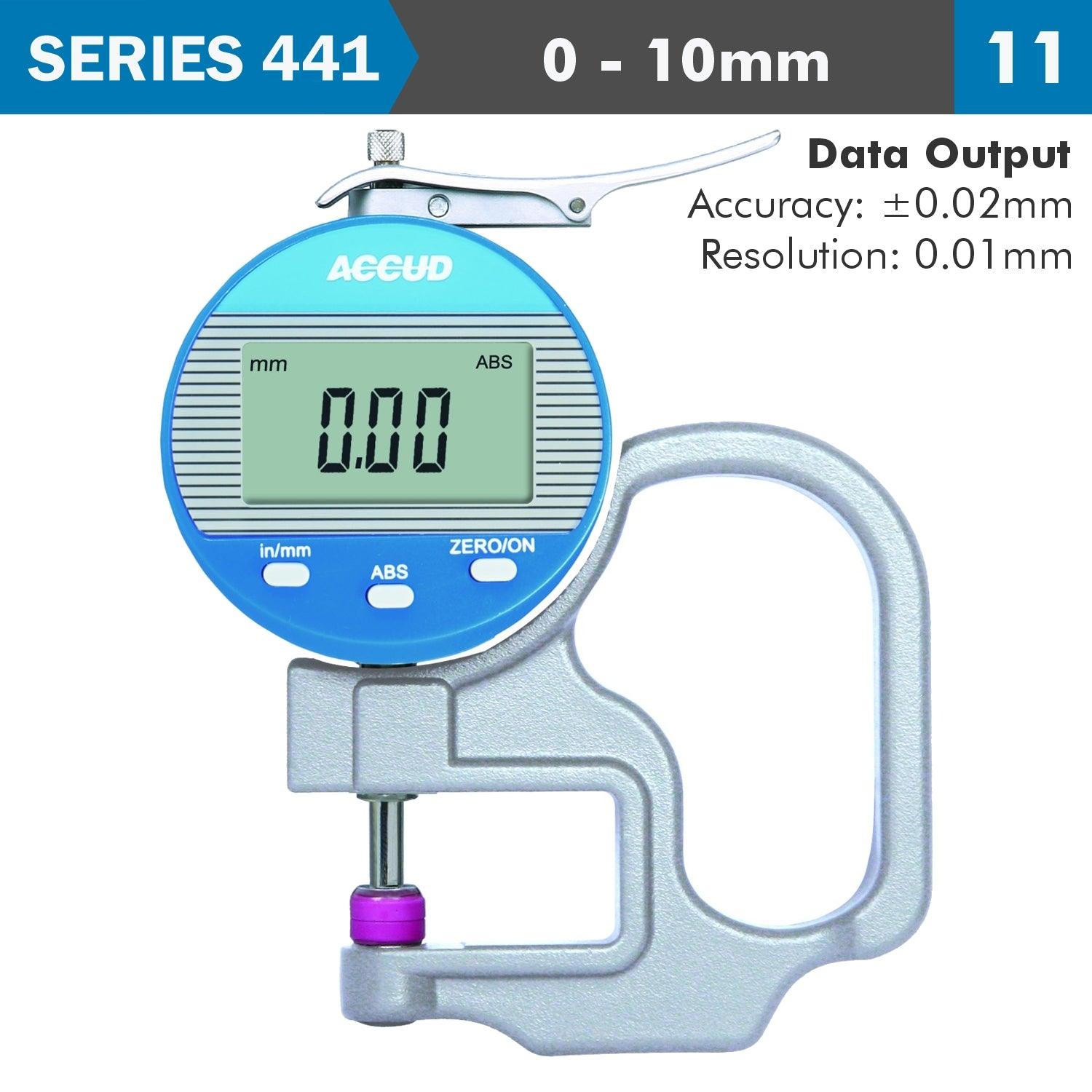 Dig. Thickness Gauge 10 Mm 0.02 Mm Acc. 0.01 Mm Res. Ceramic Anvil - Livestainable.co.za