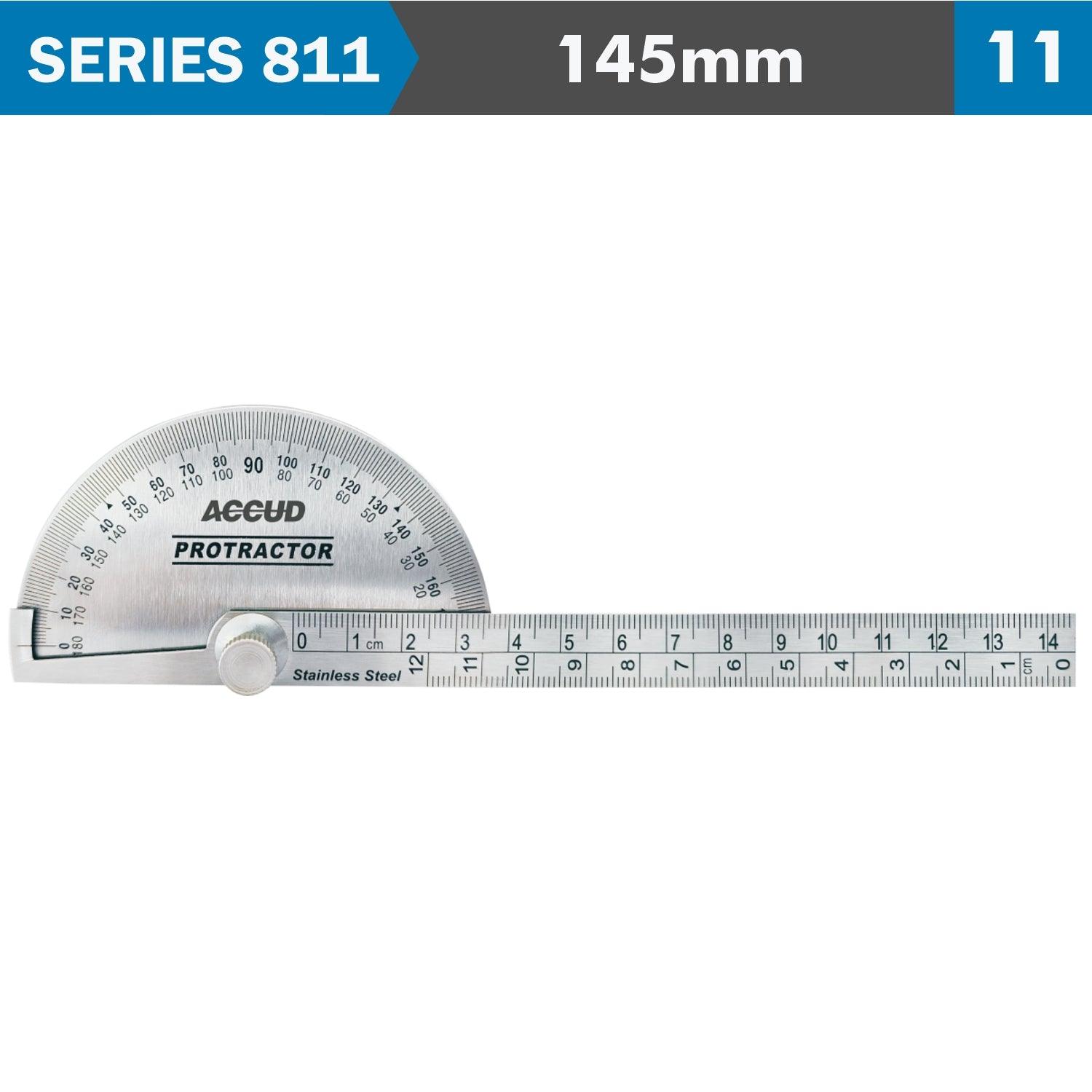 Protractor 90 Mm X 145 Mm 0 180 Deg. Range 0.3 Deg Accuracy - Livestainable.co.za