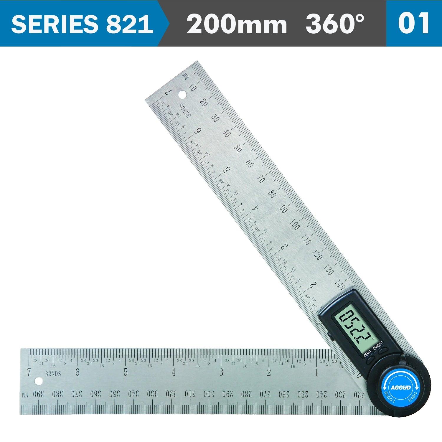 Digital Protractor Blade 200 Mm 360 Deg. 0.3 Deg. Acc. 0.1 Deg. Res. - Livestainable.co.za