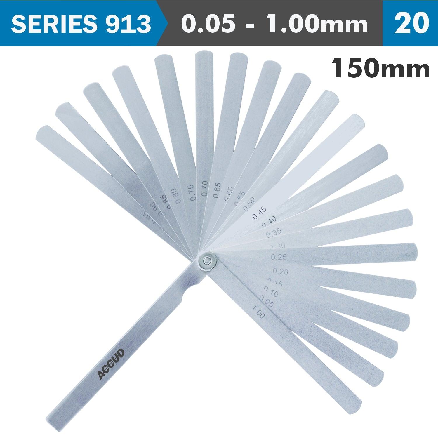 Long Feeler Gauge 150 Mm 0.05 1.00 20 Leaves Din2275 - Livestainable.co.za