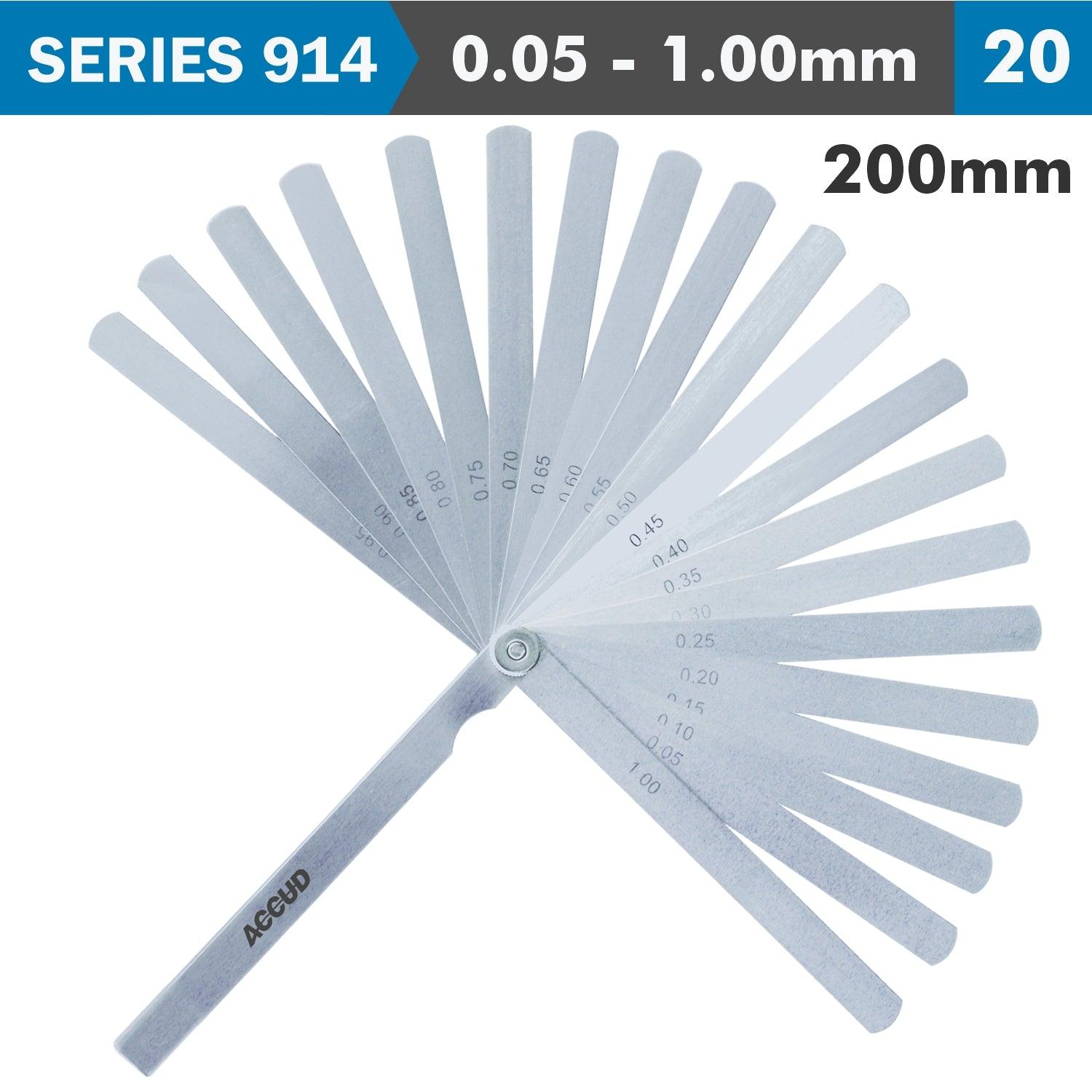 Long Feeler Gauge 200 Mm 0.05 1.00 20 Leaves Din2275 - Livestainable.co.za