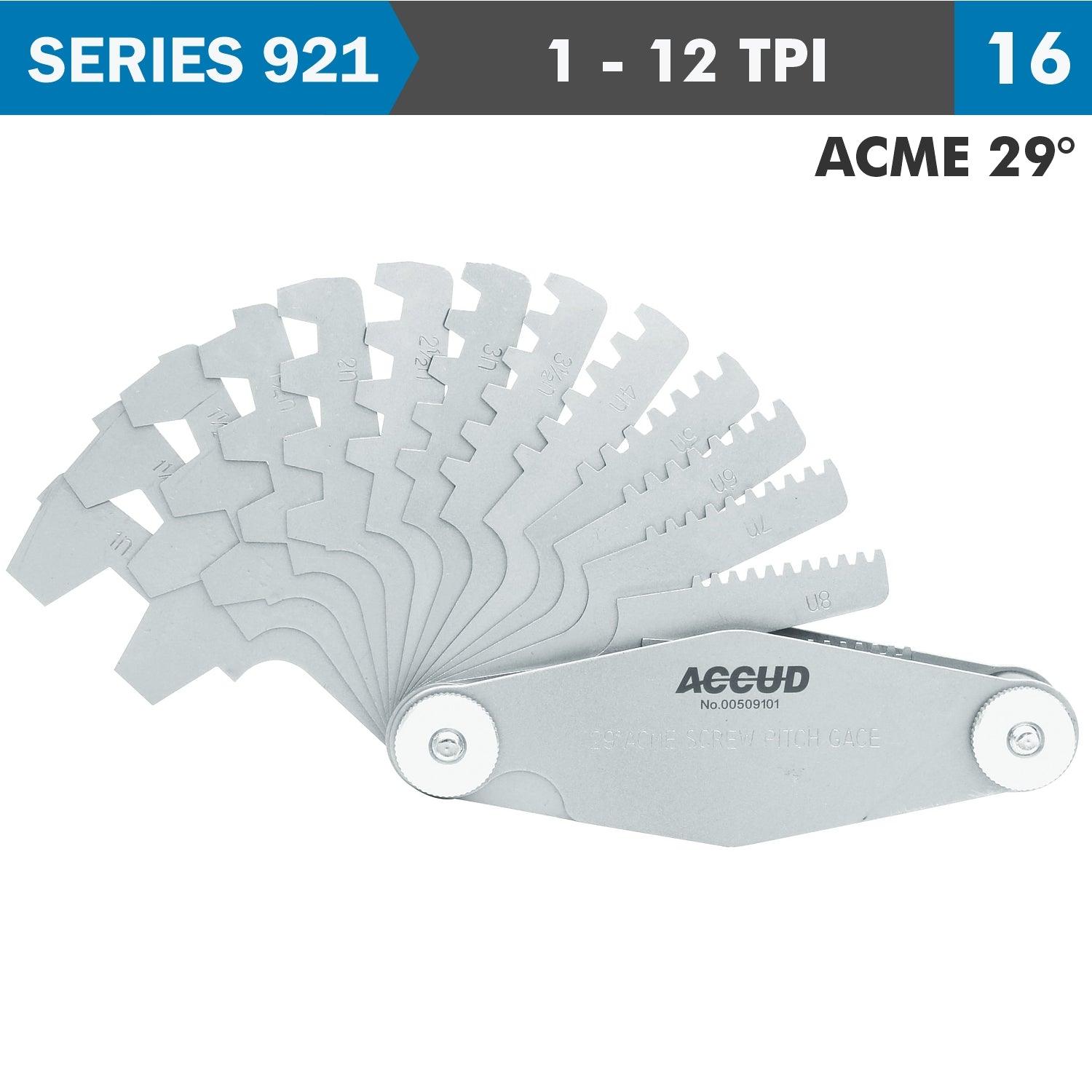 Pitch Gauge 1 12 Tpi 2 Acme29 Deg. Thread 16 Leaves 0.07 Mm Acc. - Livestainable.co.za