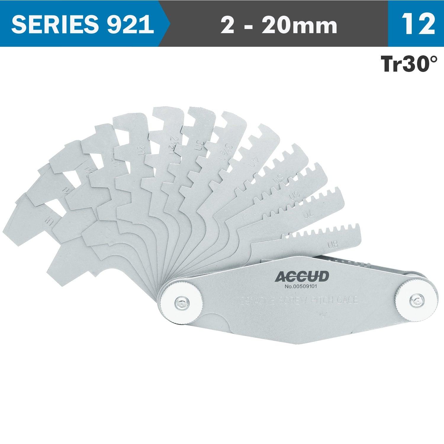 Pitch Gauge 2 20 Mm Tr30 Deg. Thread 12 Leaves 0.07 Mm Acc. - Livestainable.co.za