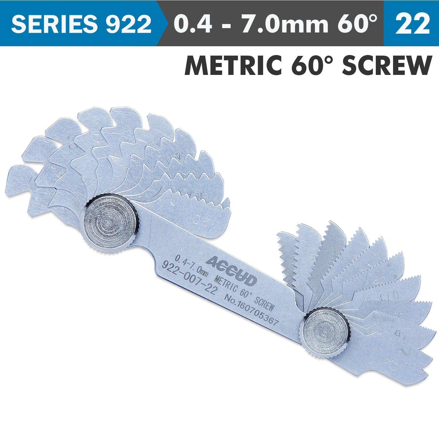 Pitch Gauge 0.4 7 Mm 22 Leaves Metric 60 Deg. Screw 0.07 Mm Acc. - Livestainable.co.za