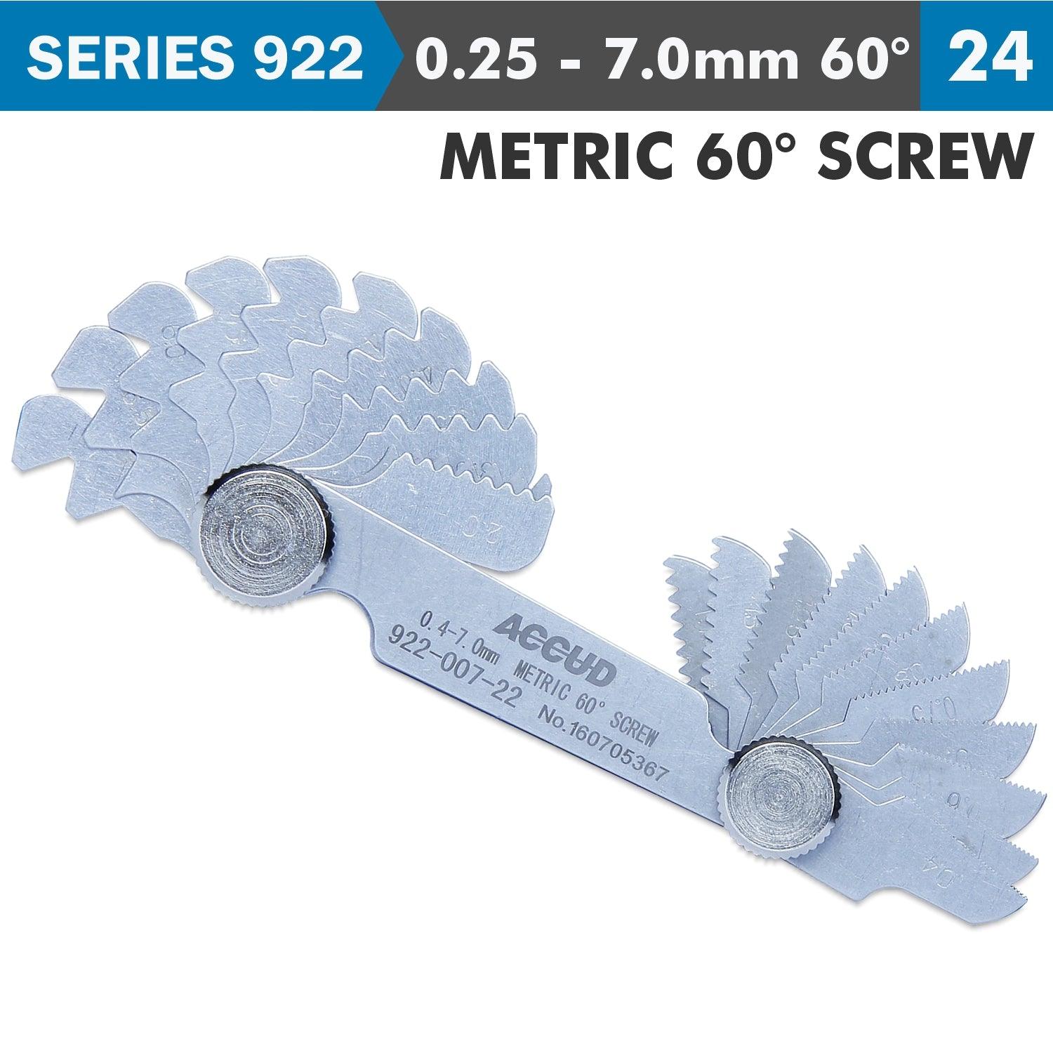 Pitch Gauge 0.25 7 Mm 24 Leaves Metric 60 Deg. Screw 0.07 Mm Acc. - Livestainable.co.za