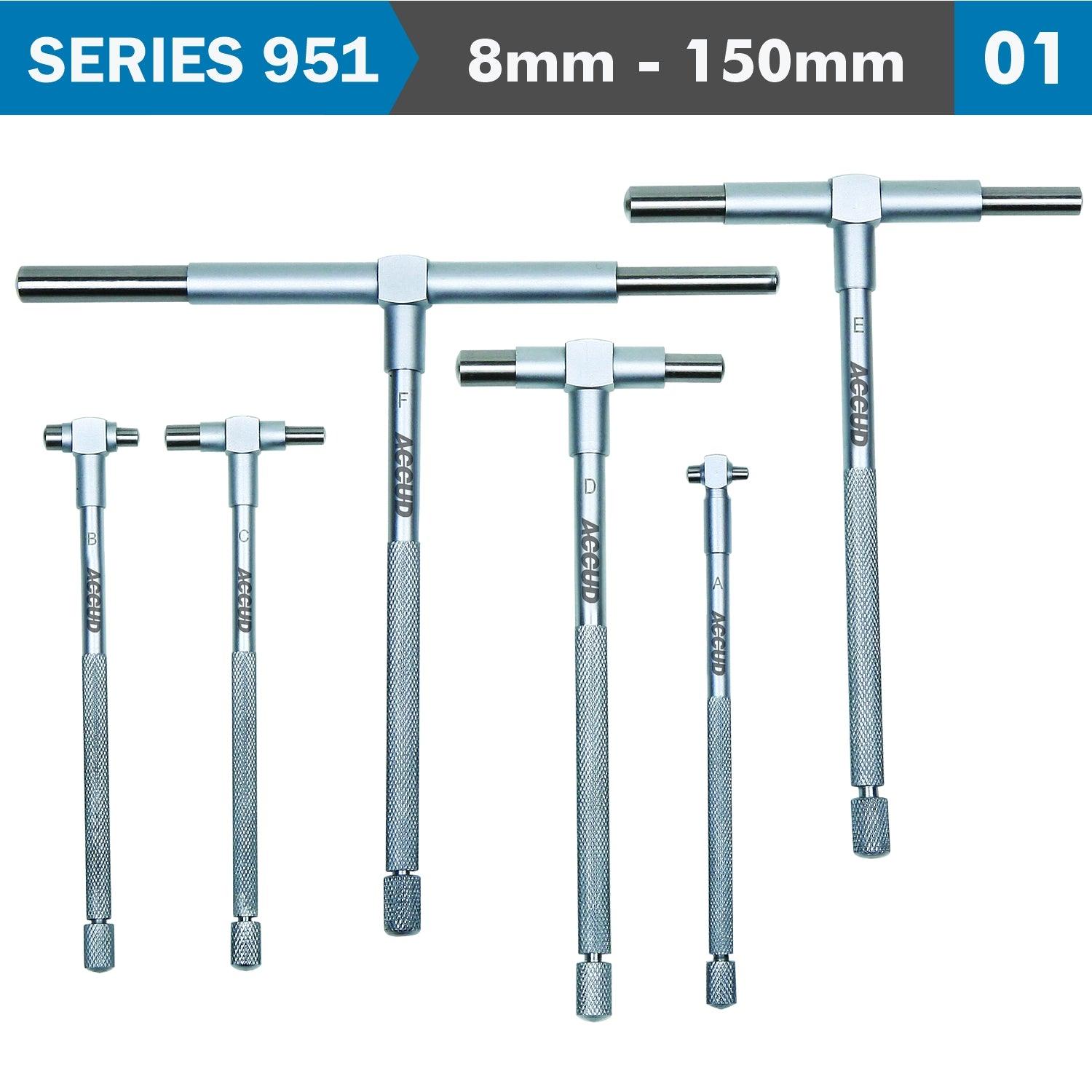 Telescopic Gauge Set 6 Pc Satin Chrome Finish - Livestainable.co.za