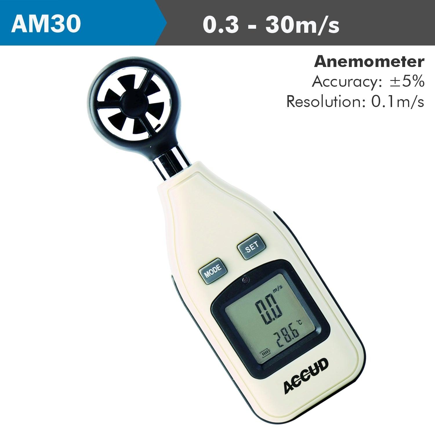 Digital Anemometer 0.3 30 M/S 5% Acc. 0.M - Livestainable.co.za