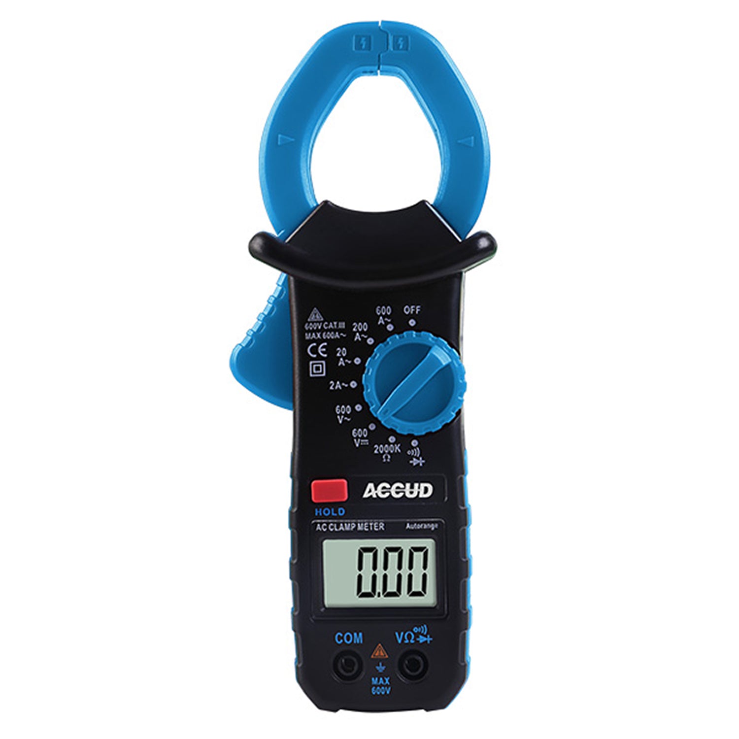 Accud Digital Ac/Dc Clamp Meter 2 X Aaa Bat. 600 Amp 600 V