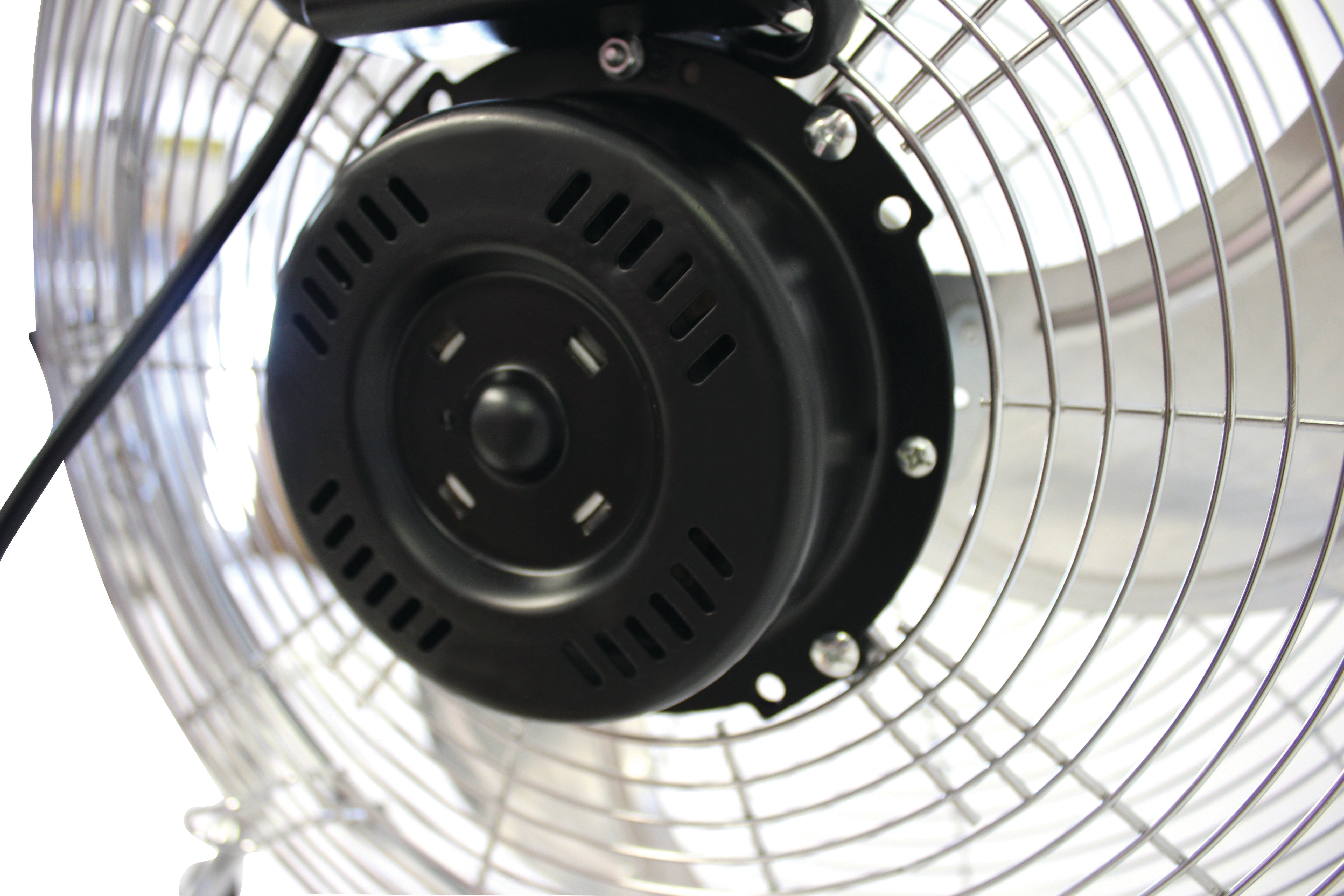 40cm Floor Fan High Velocity (Chrome Silver)