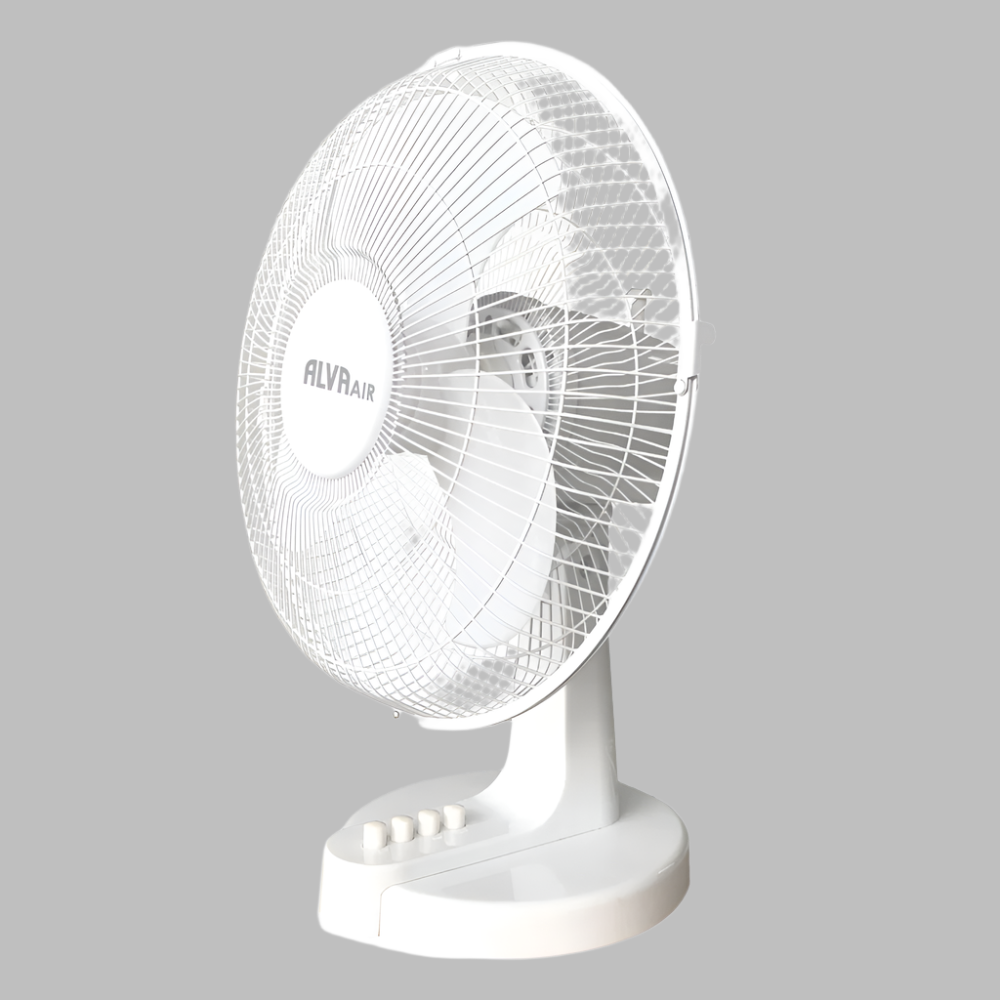ALVA AIR - 30CM PLASTIC DESK FAN (WHITE)