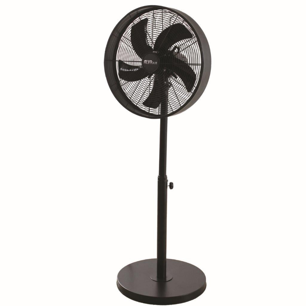 40cm Drum Telescopic Pedestal Fan (Matte Black)