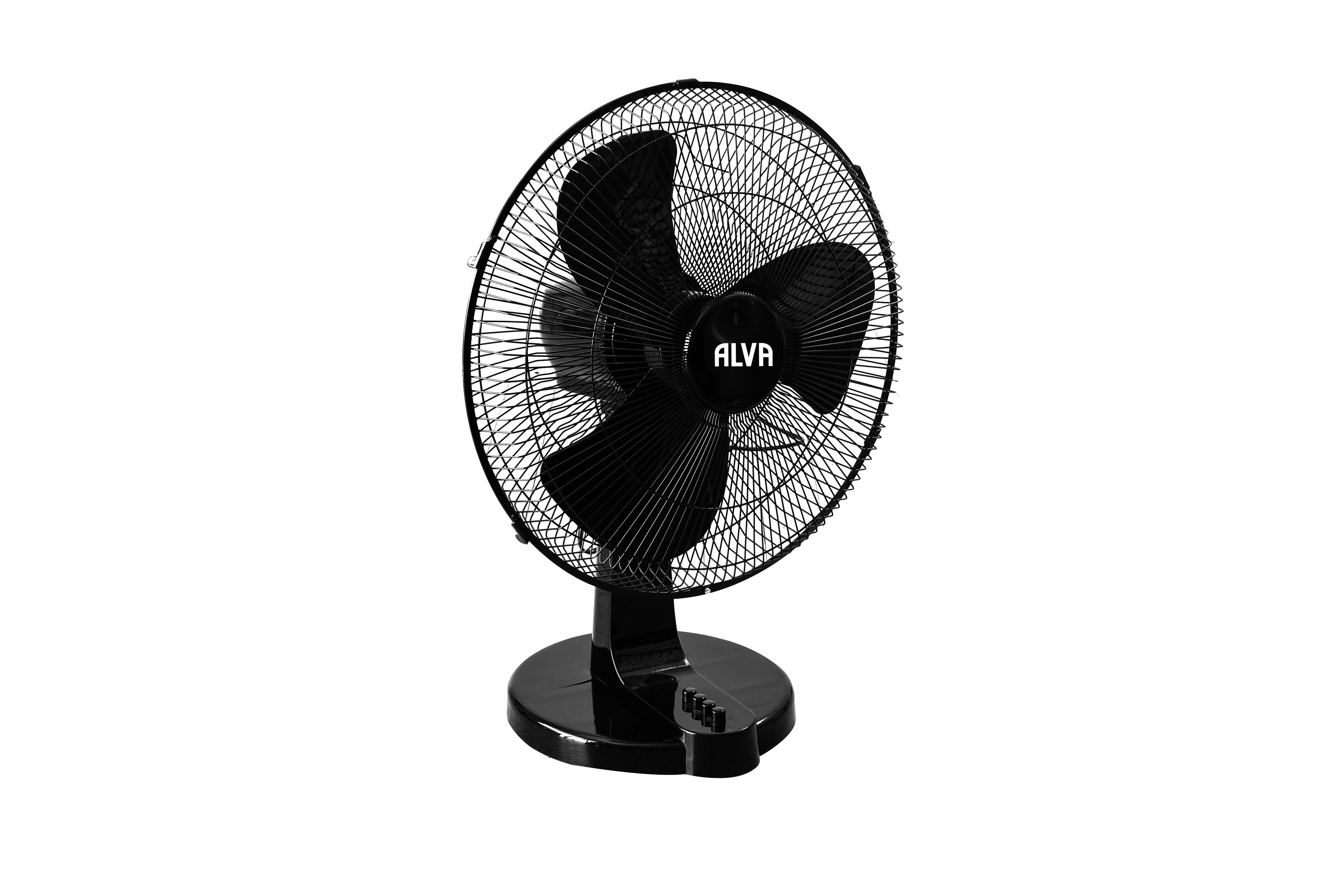 40cm Plastic Desk Fan (Black)