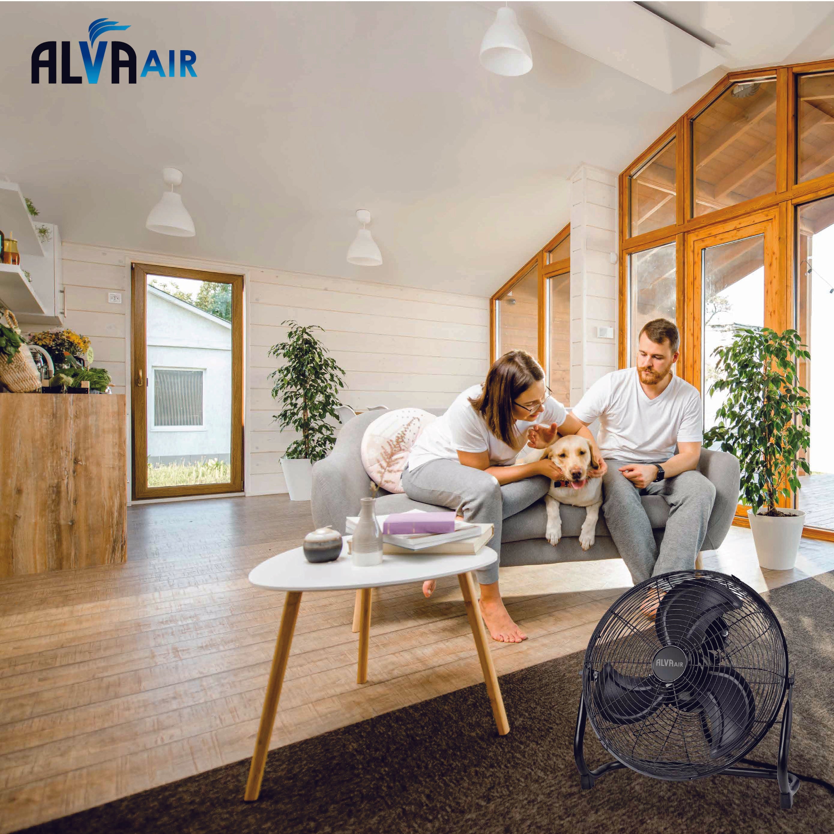 50cm Floor Fan High Velocity (Matt Black)