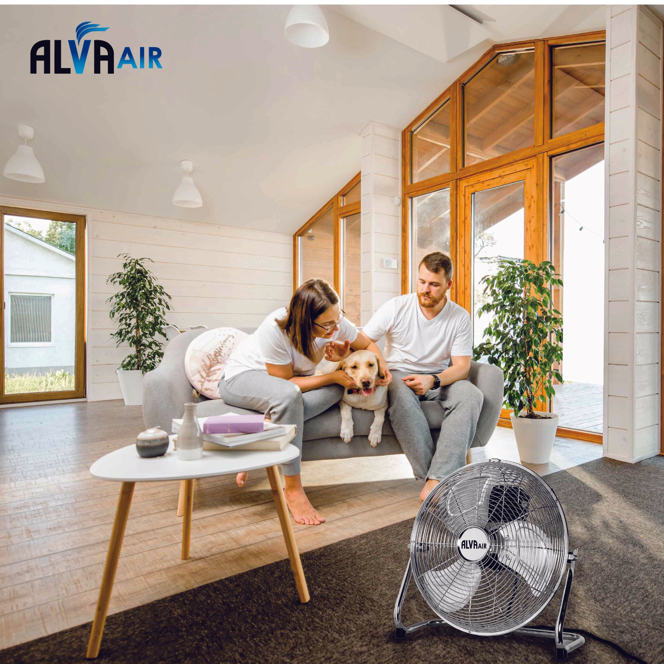 50cm Floor Fan High Velocity (Chrome)