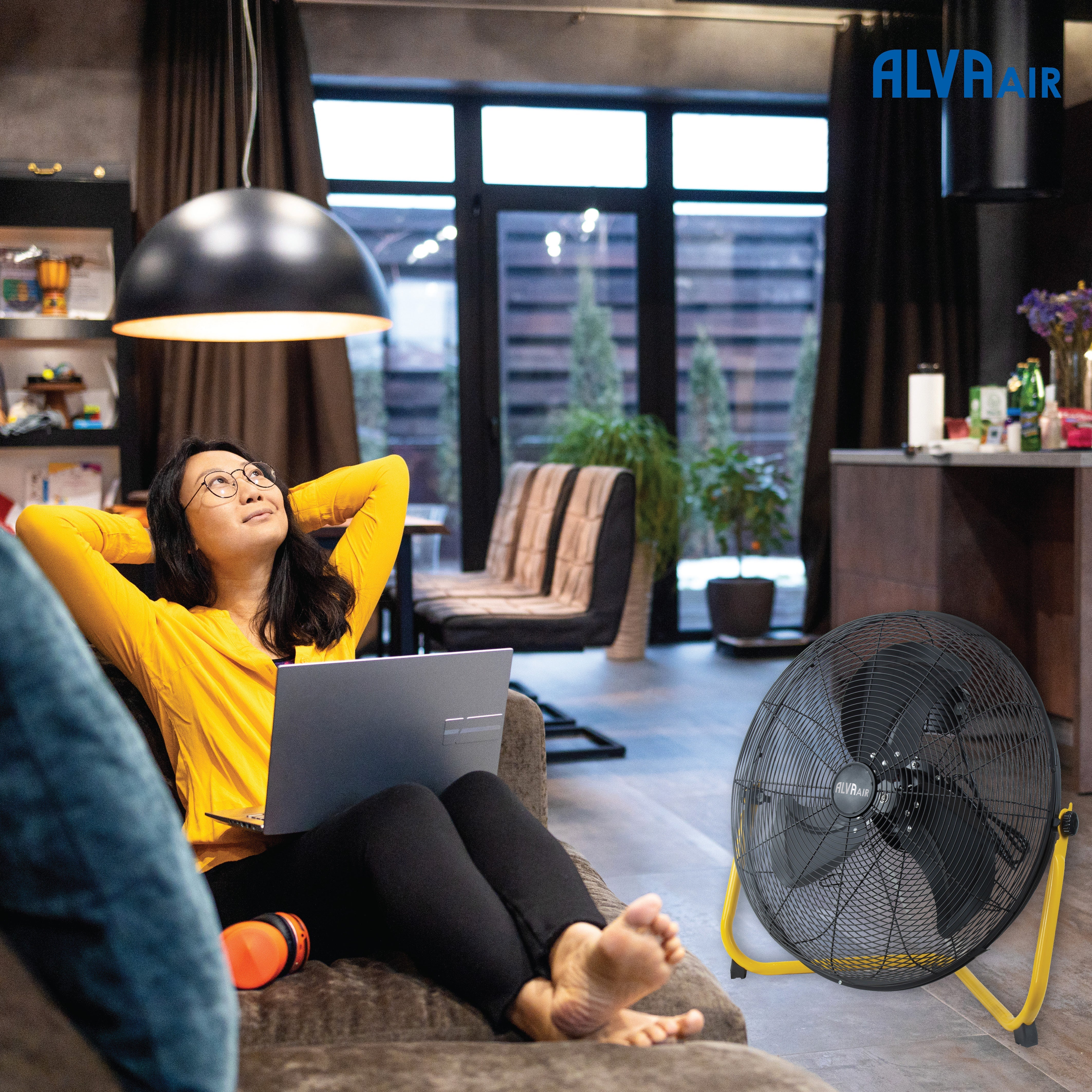 50cm Floor Fan High Velocity (Matt Black)