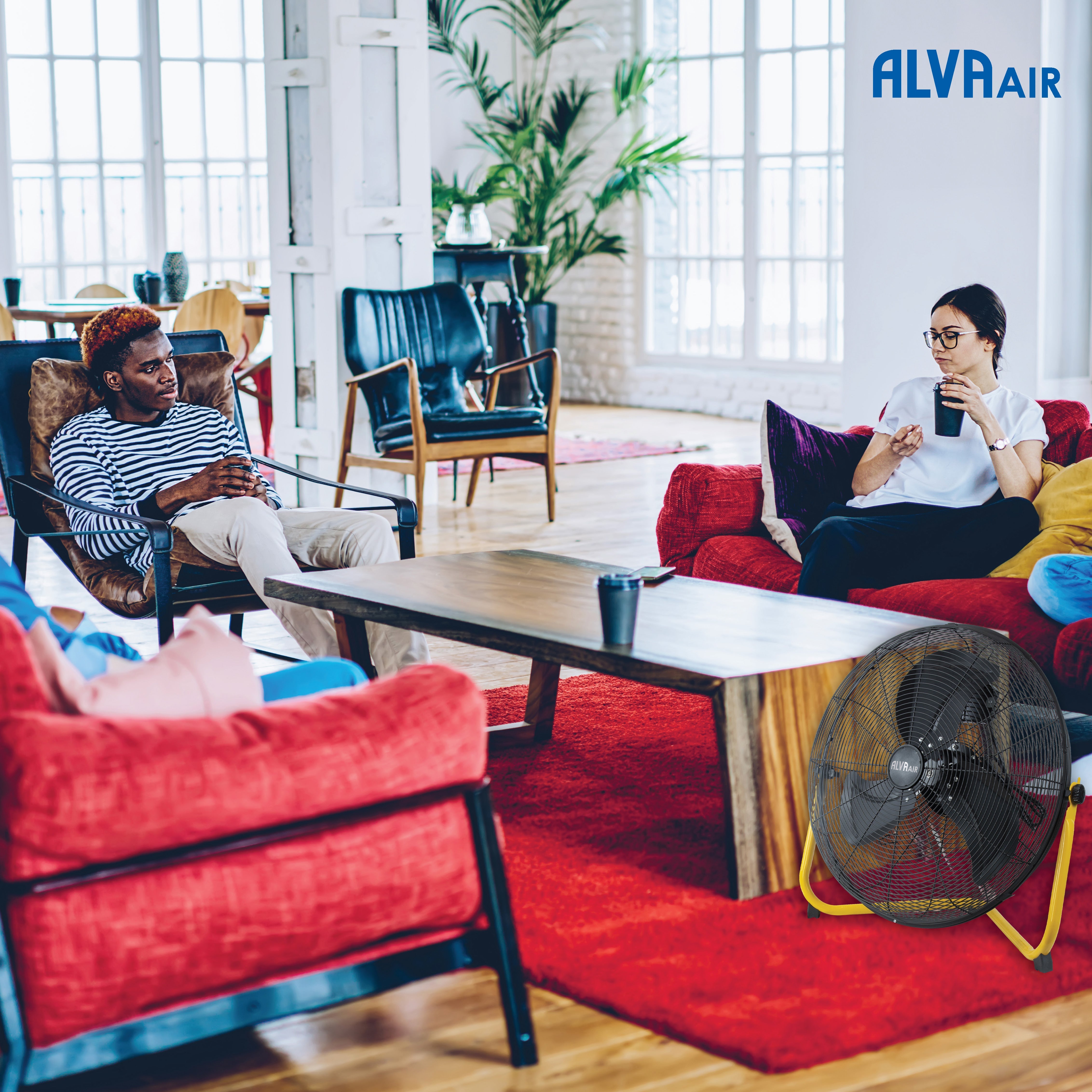 50cm Floor Fan High Velocity (Matt Black)