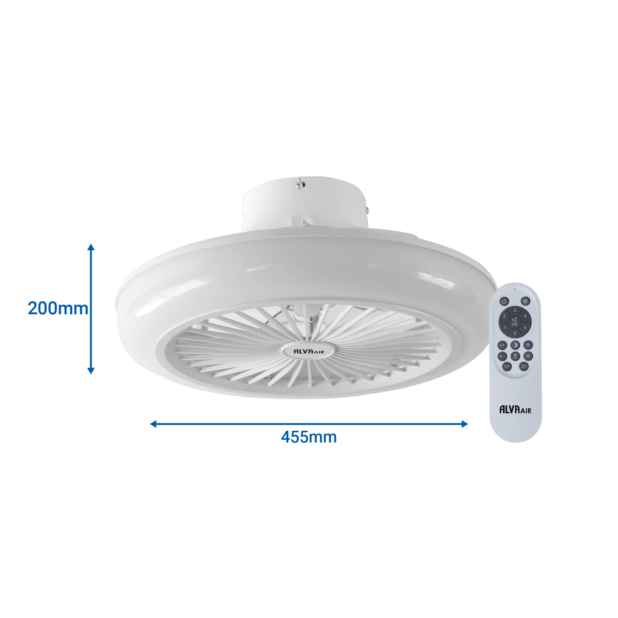 50cm Led Light / Ceiling Fan W Remote (White)