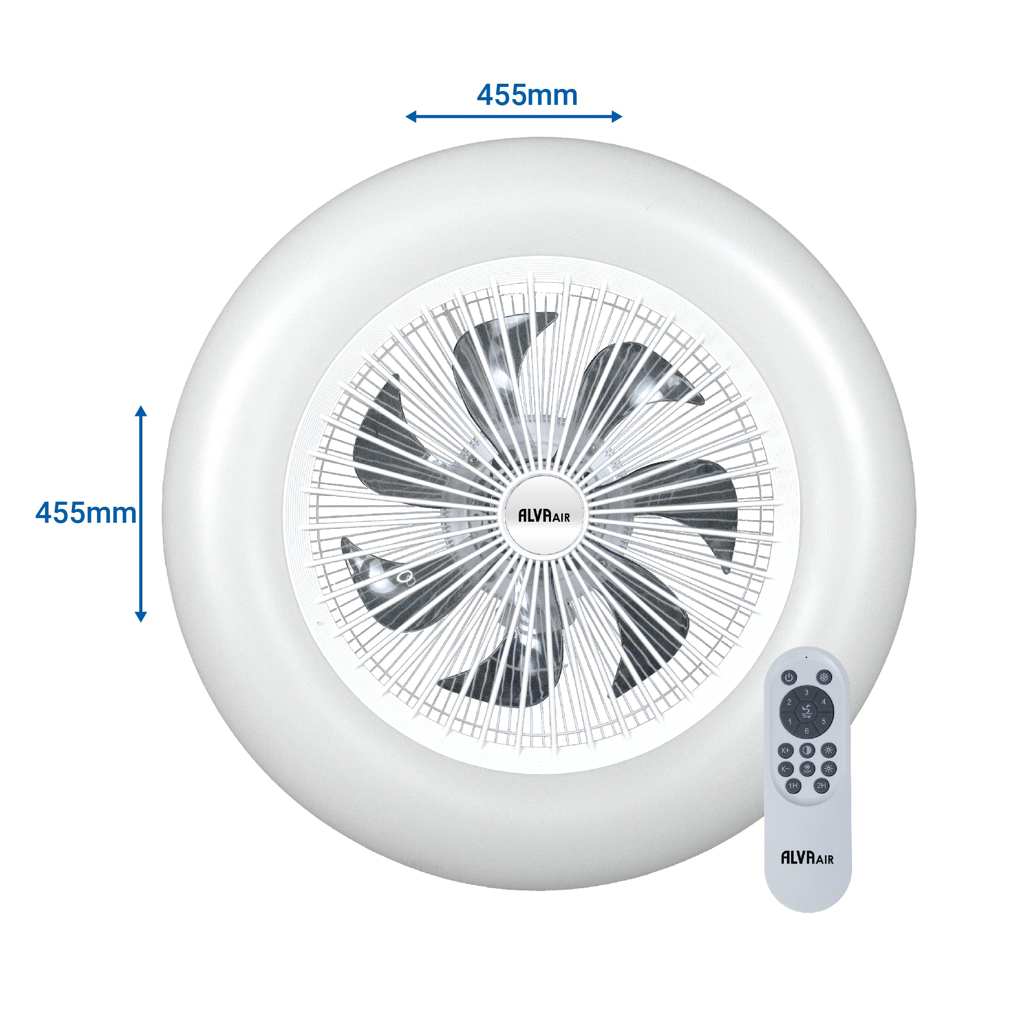 50cm Led Light / Ceiling Fan W Remote (White)