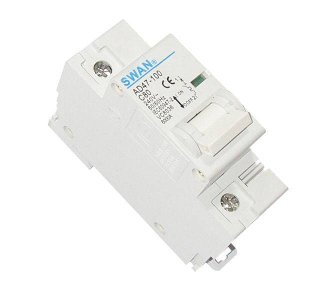 Circuit Breaker Din 100 A 1 P 6 Ka C Curve Cb Ad47 1 61100