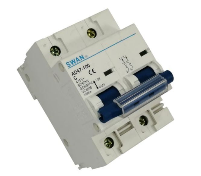 Circuit Breaker 10 Ka C Curve 2 P 125 A Cb Ad47 102125