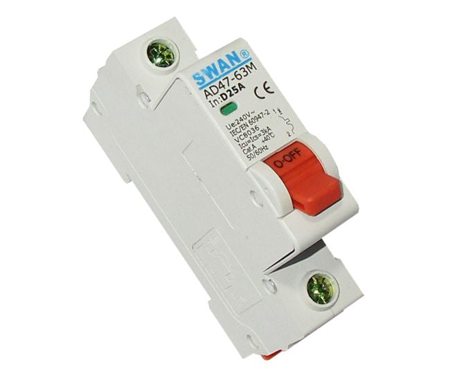 Mini D/R Circuit Breaker 3 Ka D Curve 1 P 25 A Cb Ad47 M 3125 D