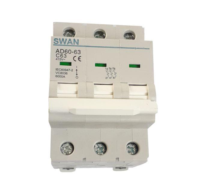 Circuit Breaker Din 32 A 3 P 6 Ka C Curve Cb Ad60 6332 - Livestainable.co.za
