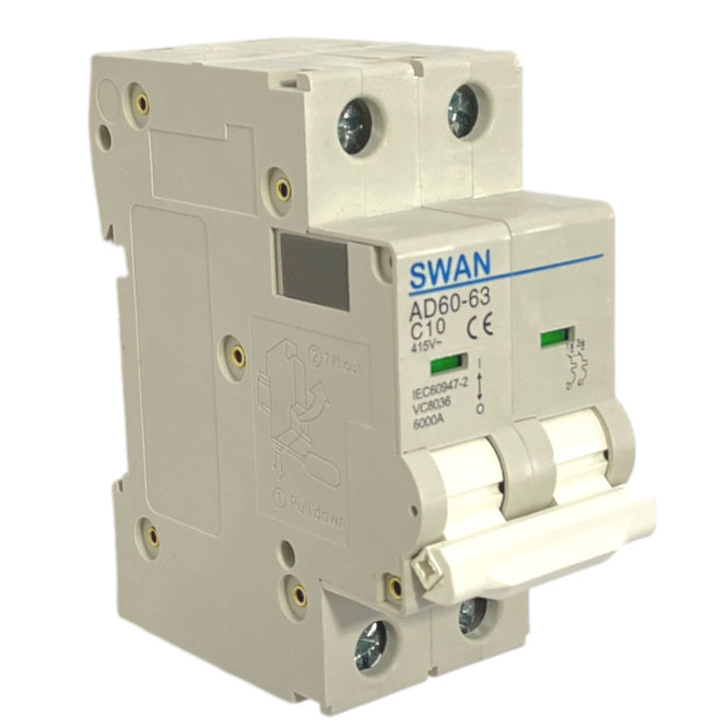 Circuit Breaker 6 Ka C Curve 2 P 16 A Cb Ad60 6216