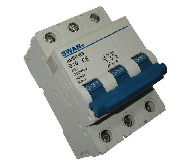 Circuit Breaker Din 63 A 3 P 6 Ka D Curve Cb Ad60 6363 D - Livestainable.co.za