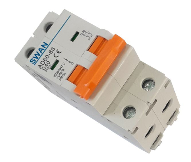 Mini Din Rail Mount Circuit Breaker 40 A 2 P 6 Ka D Curve Ad60 6240 D