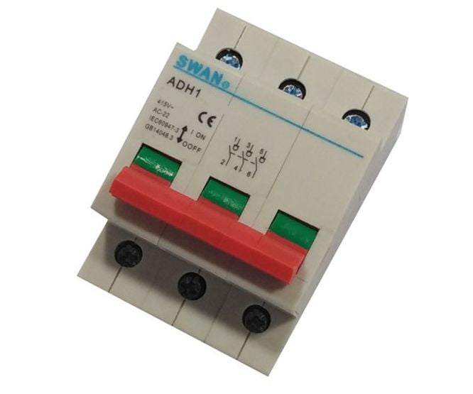 Isolator 3 Pole 125 A Din Rail Is Adh1 100 3125