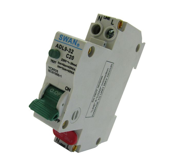 Earth Leakage W/Overload 1 Ph+N 20 A 4.5 Ka 30m A El Adl9 32 4.5220 - Livestainable.co.za