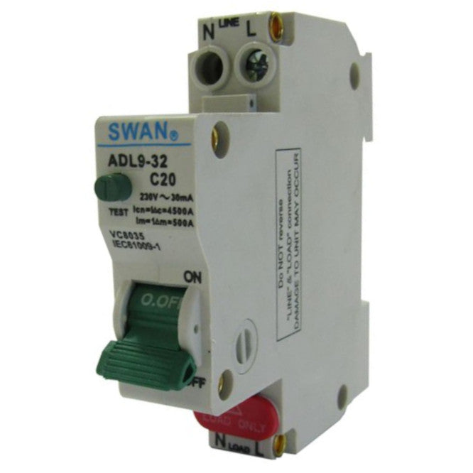 Earth Leakage W/Overload Compact 1 Ph+N 32 A 4.5 Ka El Adl9 32 4.5232