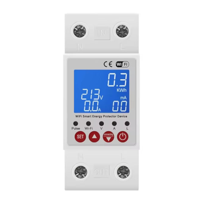 Wifi Uv, Ov, Curent & Earth Leakage Adj Device W/Kwh & Timer Adsm 63 W