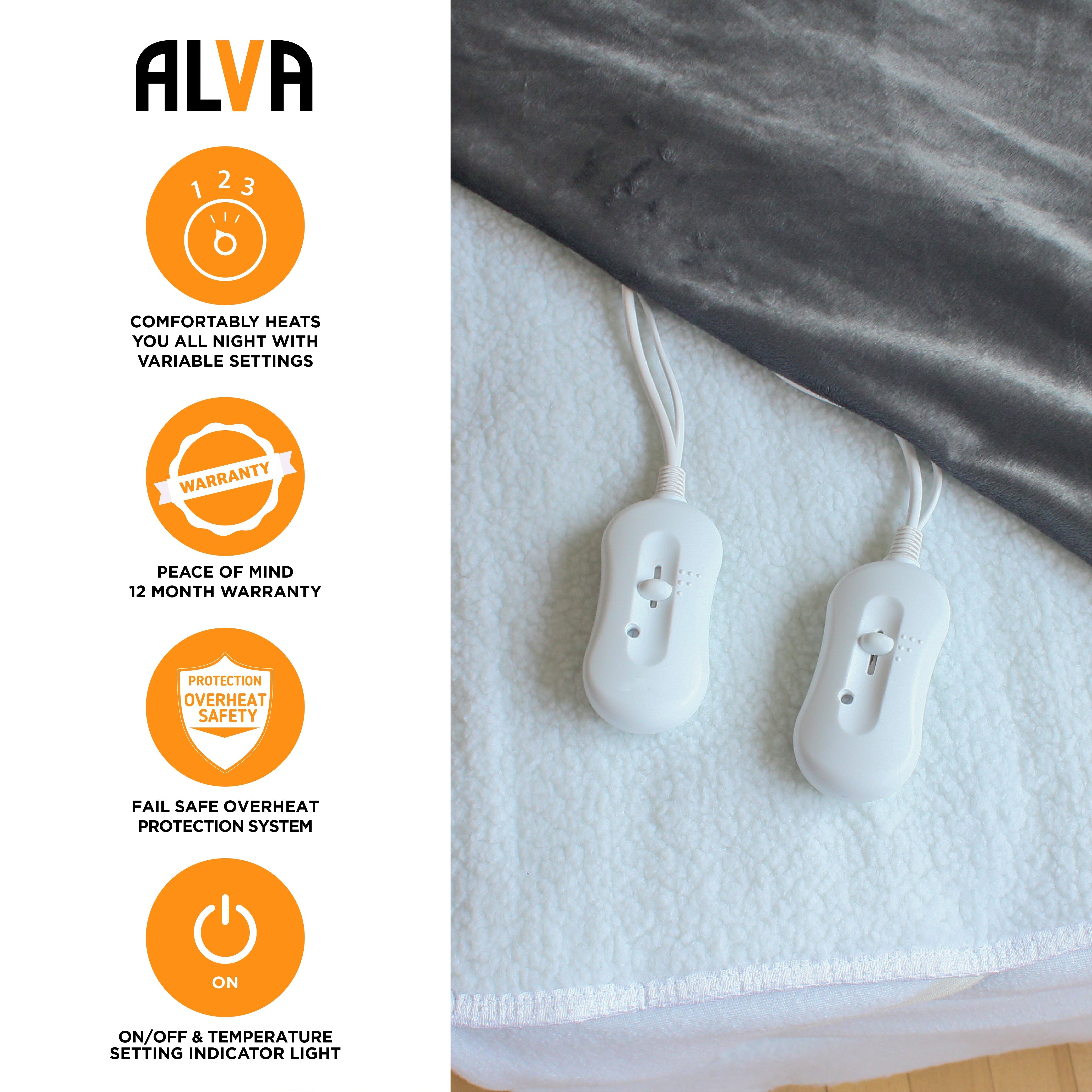 Sherpa Fitted Electric Blanket (Alva)