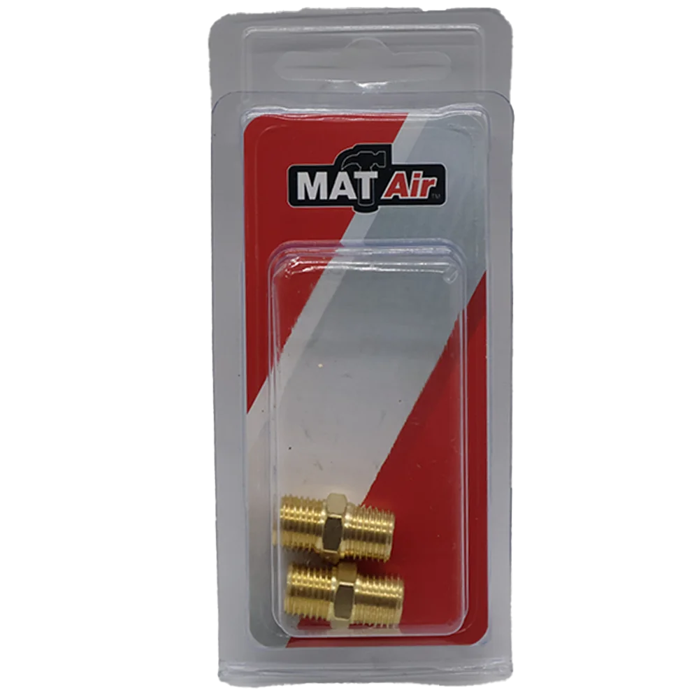 Air P/P Nipple Double 1/4``X 1/4``M P/2