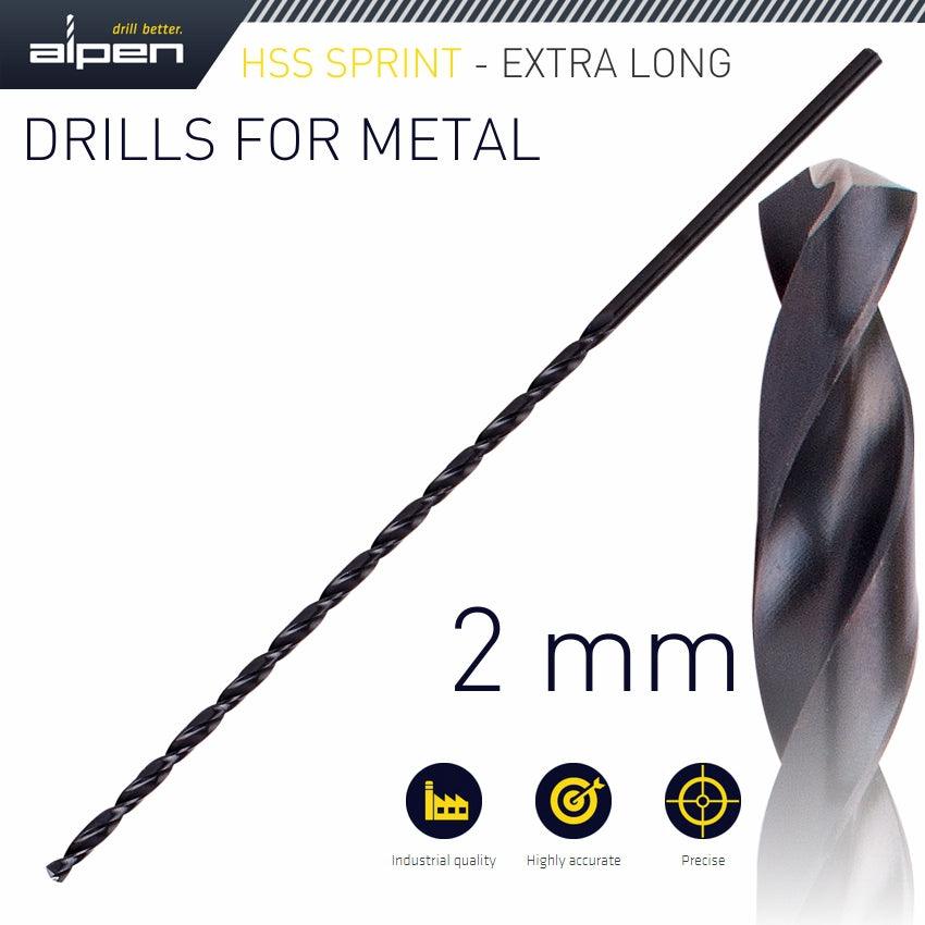 Hss Drill Bit 2 Mm 125 X 85 Extra Long - Livestainable.co.za