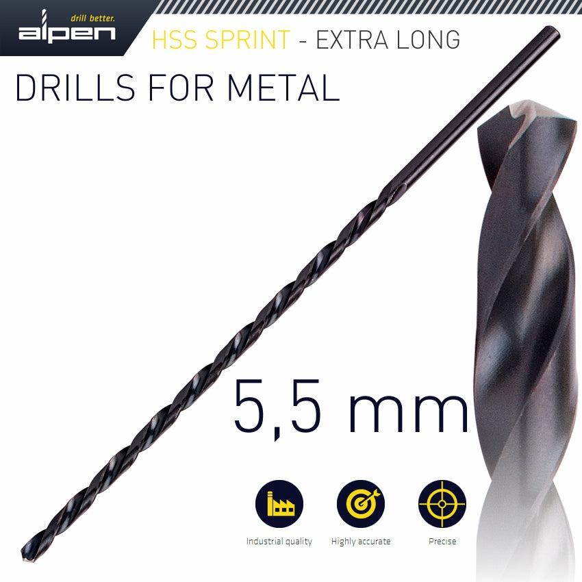 Hss Drill Bit 5.5 Mm 205 X 140 Extra Long - Livestainable.co.za