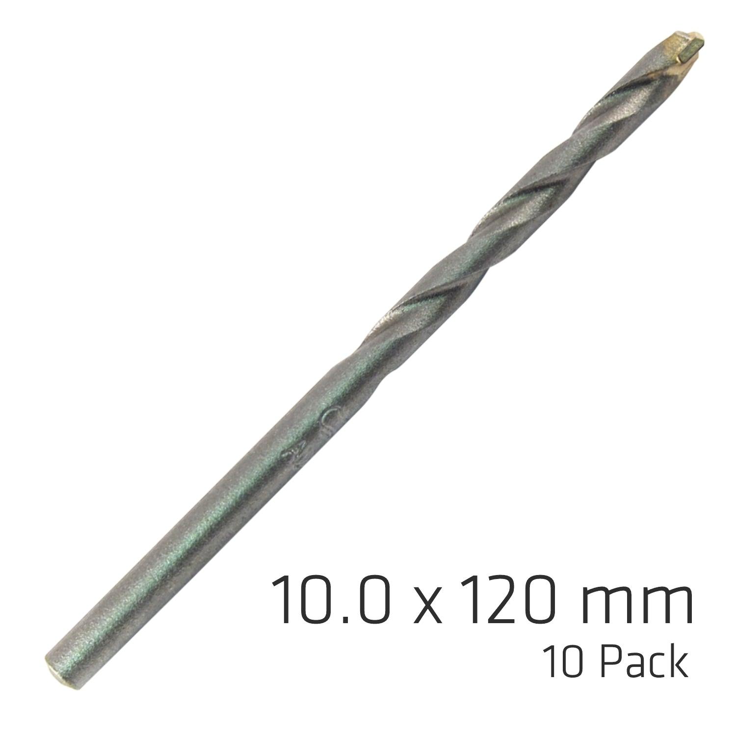 Masonry Drill Bit Long Life 10 X120 Mm 10 Pack - Livestainable.co.za