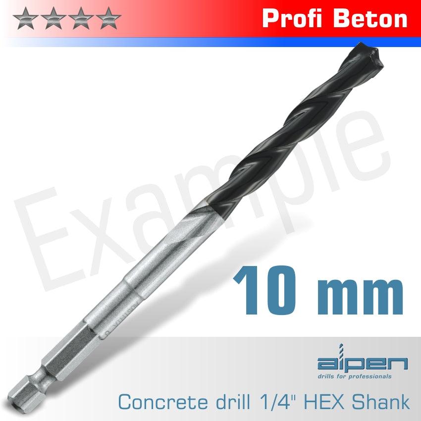 Concrete Profi Beton Drill Bit 10 Mm Hex Shank - Livestainable.co.za