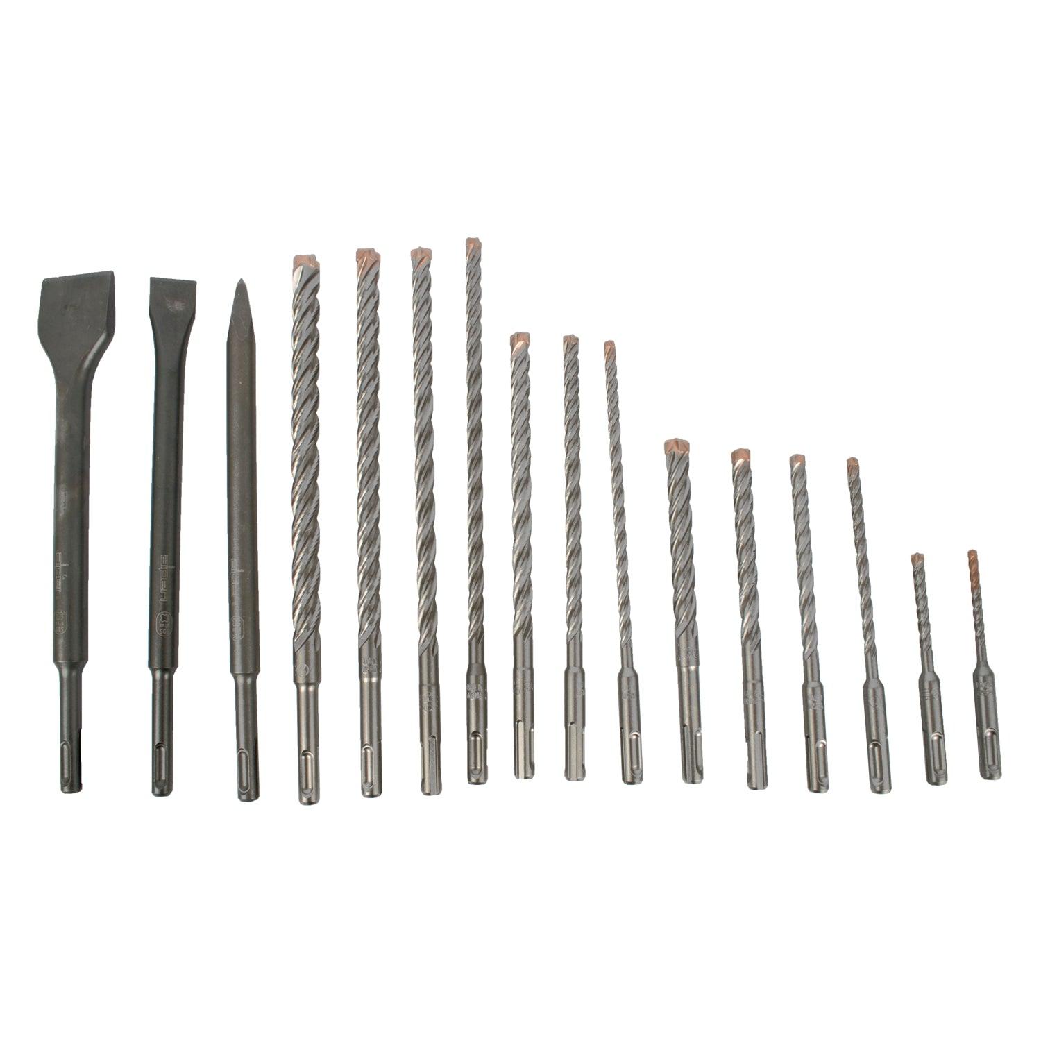 Force X Sds Plus Kit16 16 Pcs. Drills 110 Mm 5 6 160 Mm 6 8 10 12 210 M - Livestainable.co.za