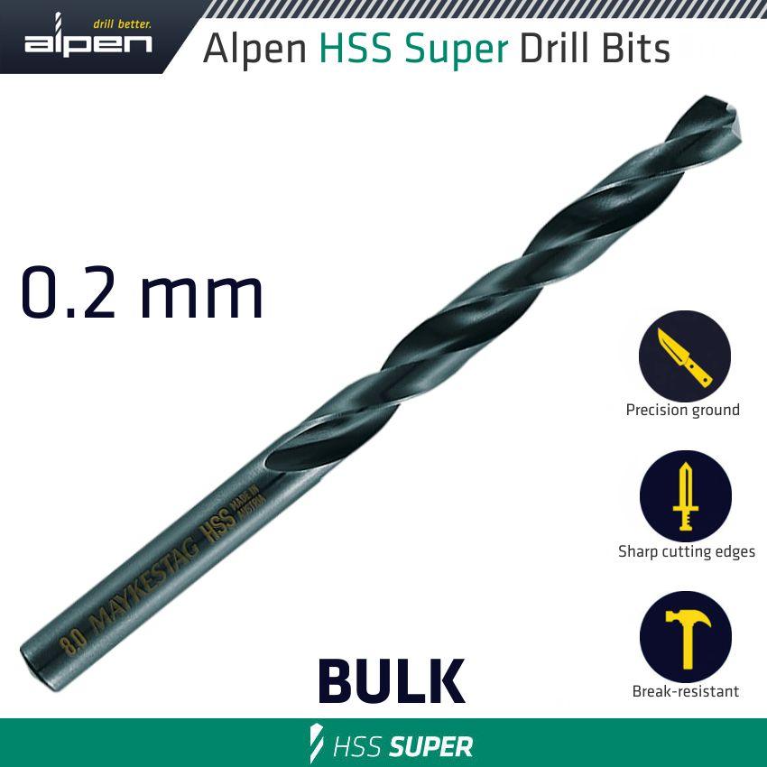 Hss Super Drill Bit 0.2 Mm Bulk - Livestainable.co.za