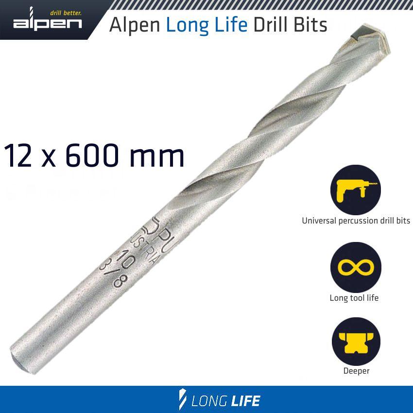 Masonry Drill Bit Long Life 12 X 600 Mm Pouch - Livestainable.co.za