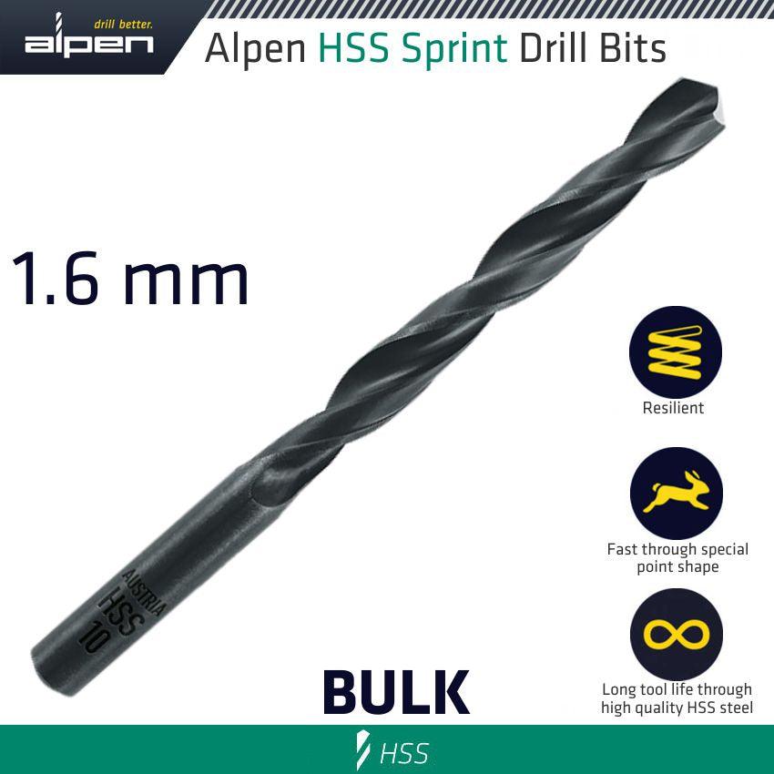 Hss Sprint Drill Bit 1.6 Mm Bulk Ind.Pack - Livestainable.co.za