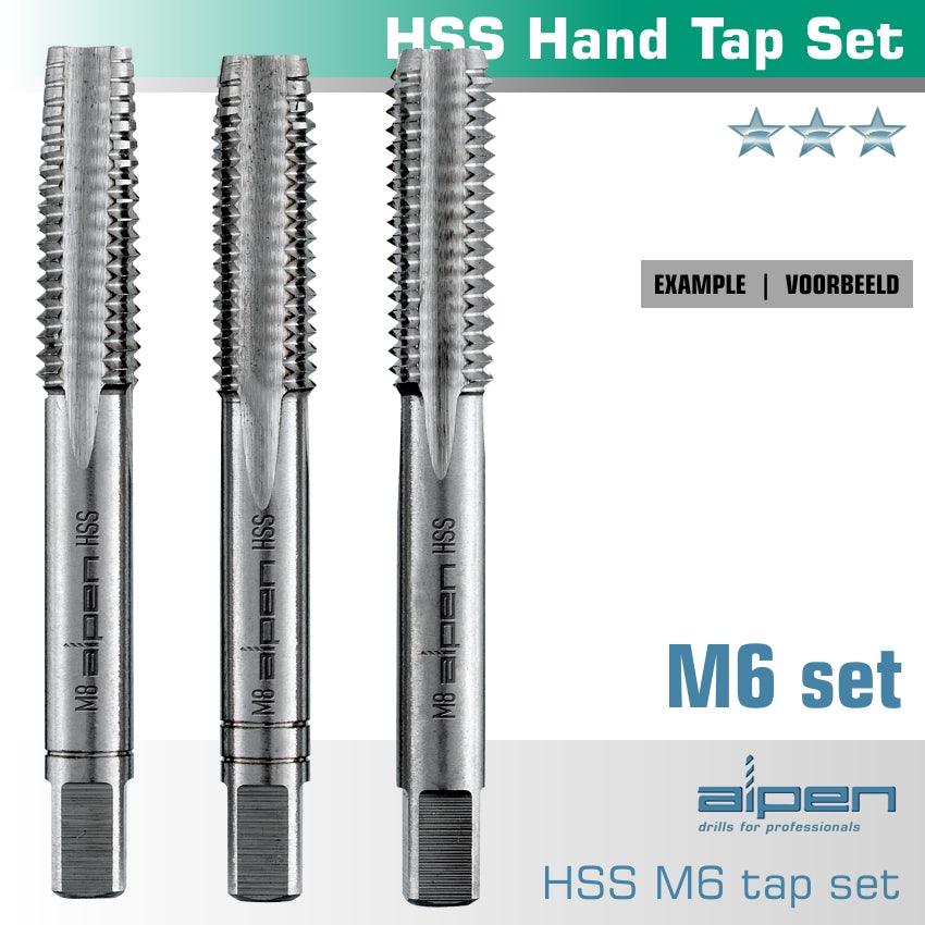 Hand Tap Set In Pouch M6 Hss 1.0 Mm Pitch - Livestainable.co.za