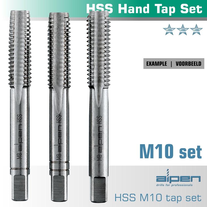 Hand Tap Set In Pouch M10 Hss 1.5 Mm Pitch - Livestainable.co.za