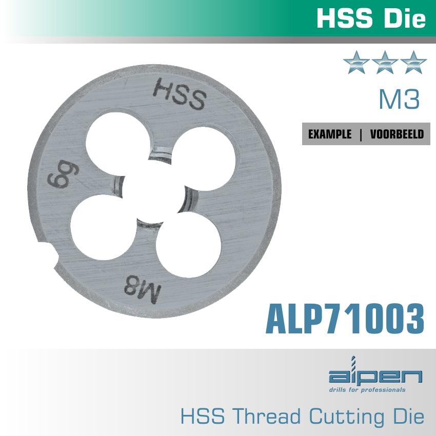 Die 3 Mm Round 25 X9 Mm In Pouch Hss 0.5 Mm Pitch - Livestainable.co.za