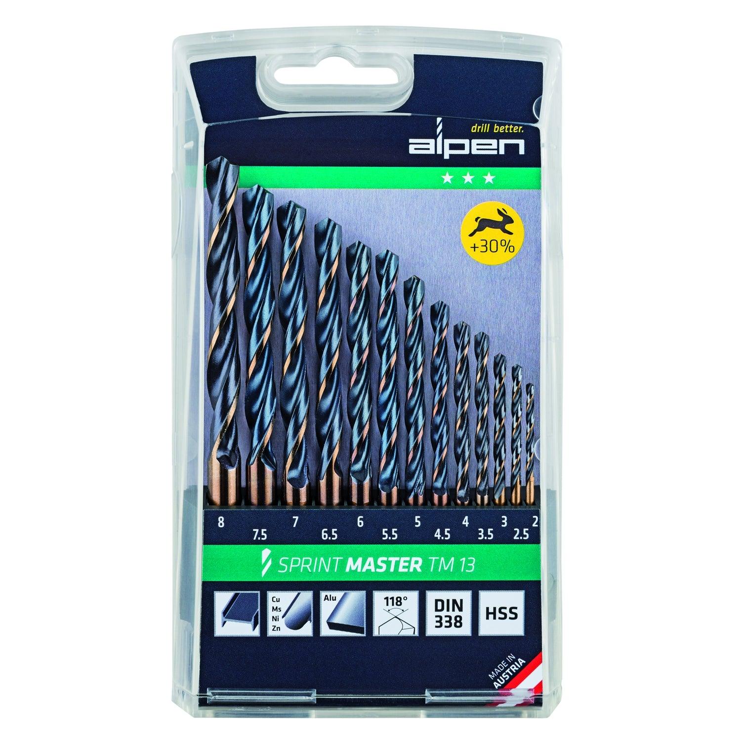 Hss Sprint Master Drill Bit Set 13 Piece 2 8 Mm X 0.5 Tm13 - Livestainable.co.za