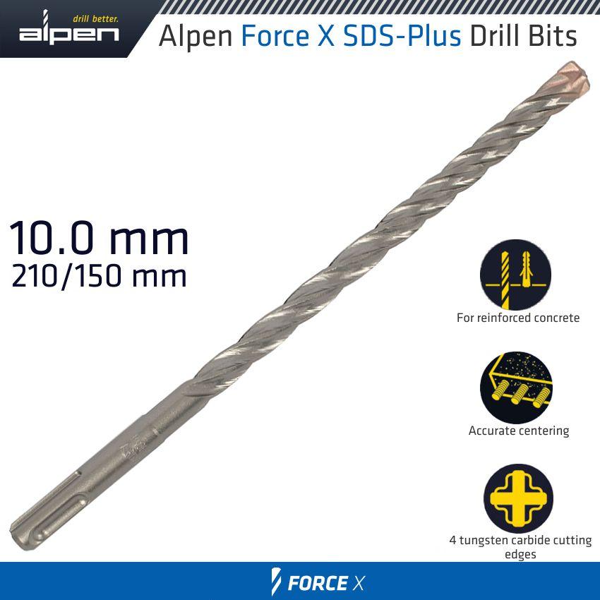 Force X 10.0 X 210/150 Sds Plus Drill Bit X4 Cutting Edges - Livestainable.co.za